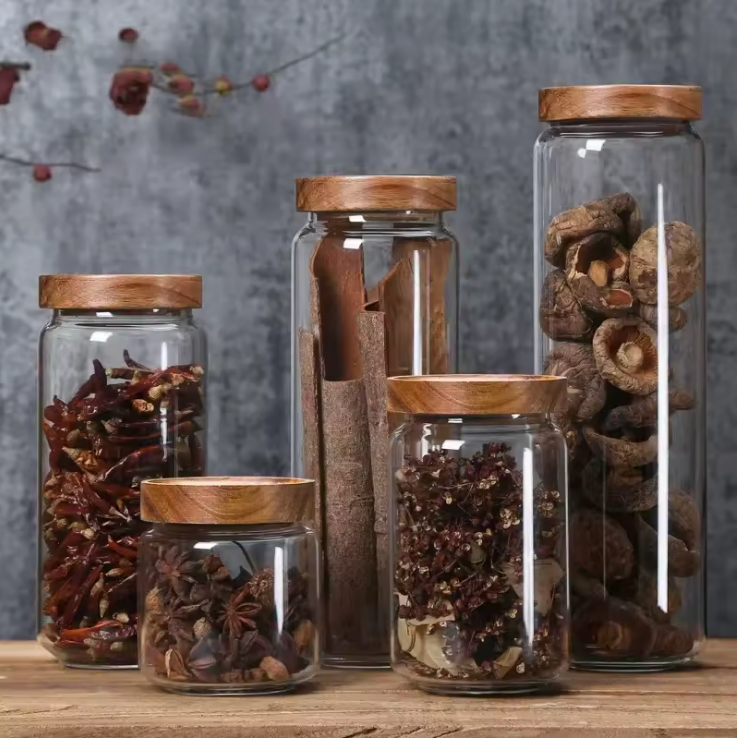 Birchwell Airtight Glass Jar With Wood Lit