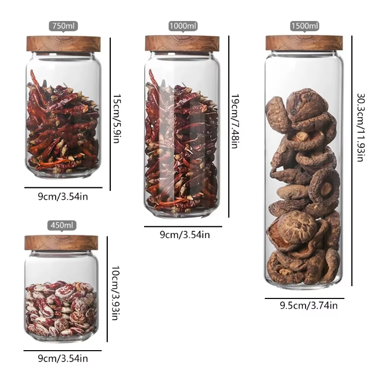 Birchwell Airtight Glass Jar With Wood Lit